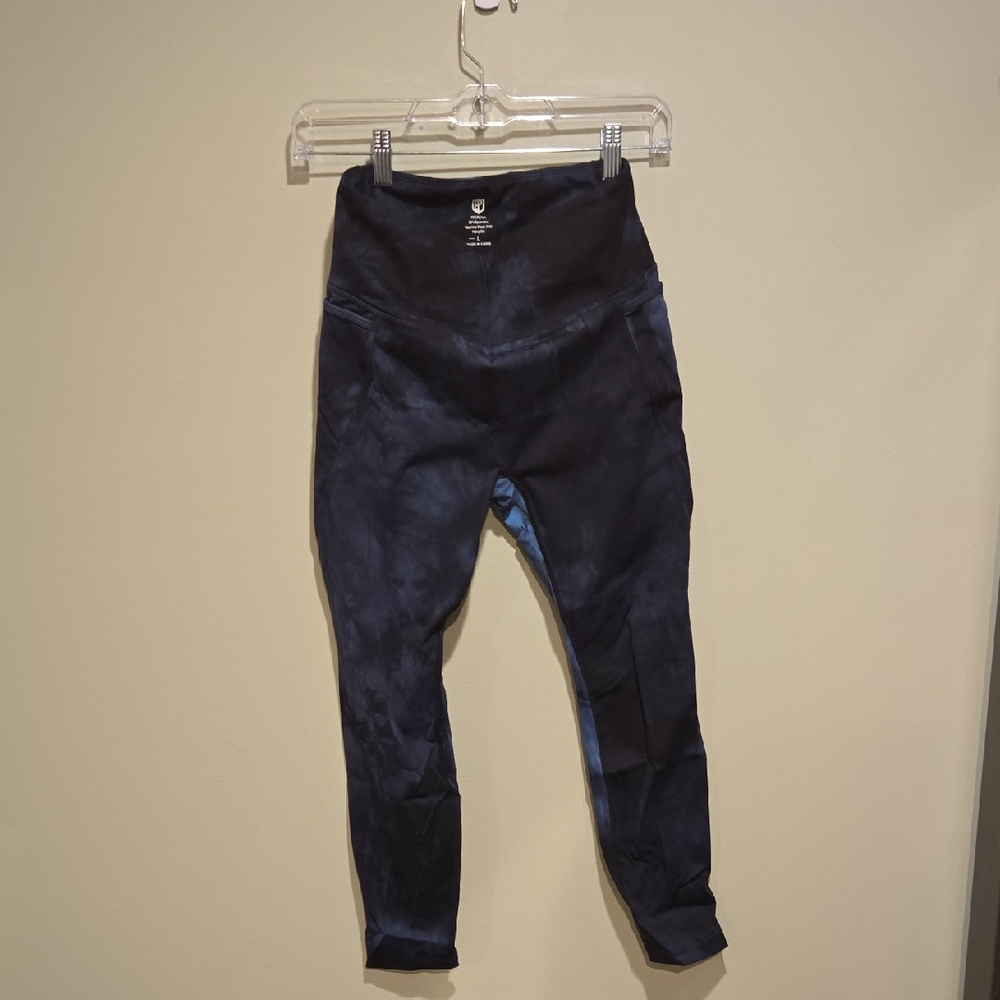 Born Primitive Eccentric Leggings, Large, Smoked Navy Tie Dye Pattern